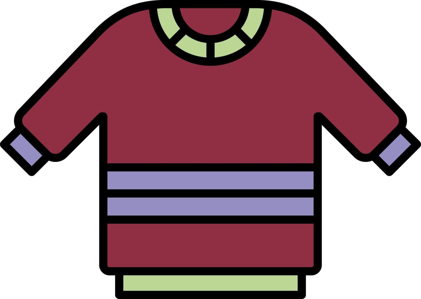 Sweater color icon vector