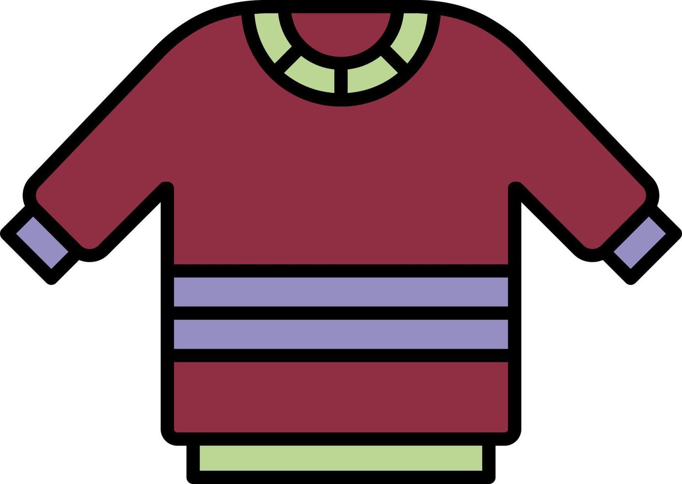 Sweater color icon vector