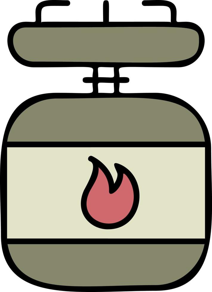 Gas bottle color icon vector