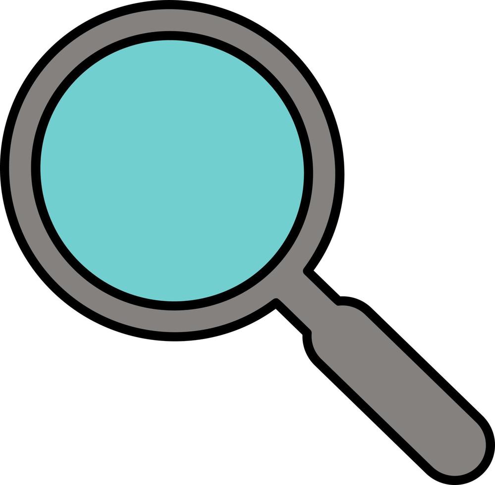 magnifying glass outline color icon vector