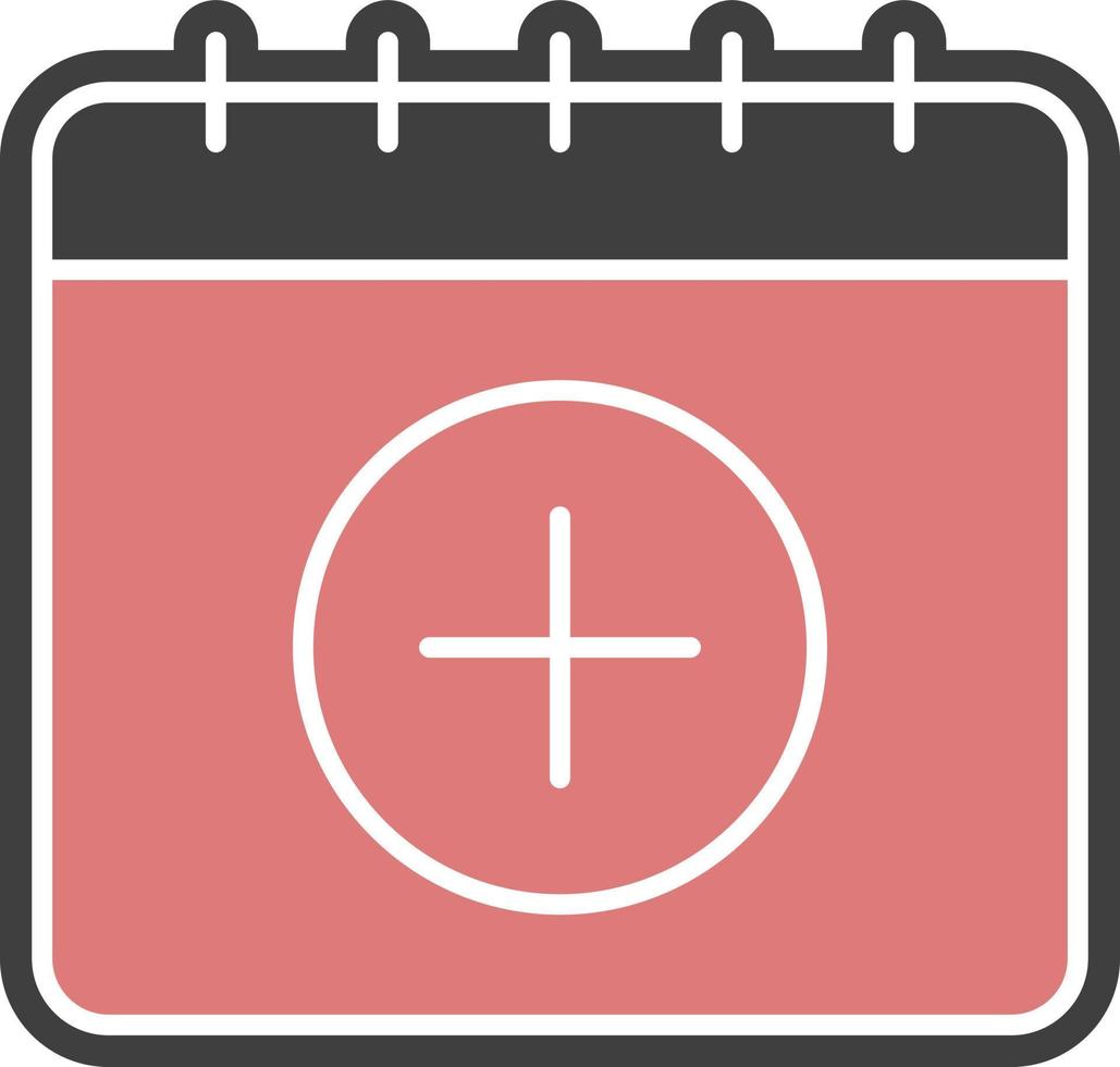 Calendar, add color icon vector