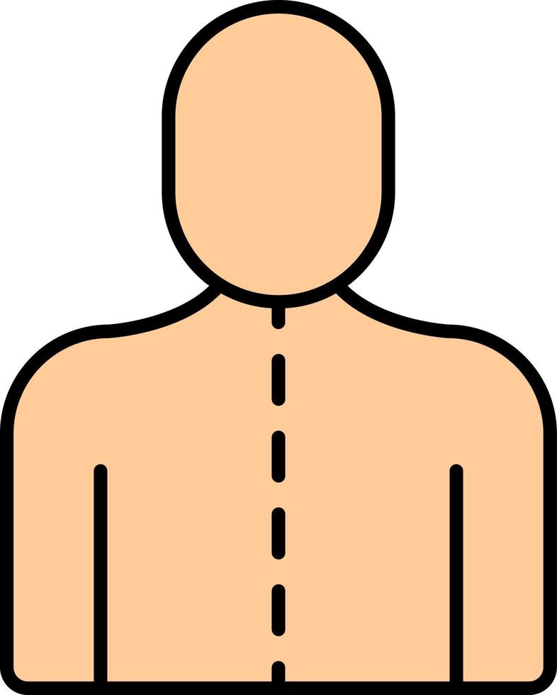 spine man color icon vector