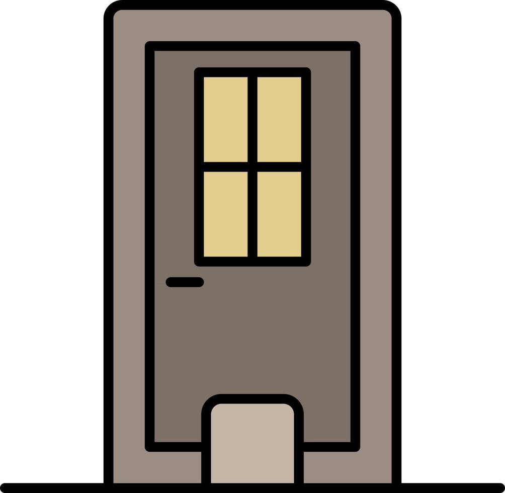 door color icon vector