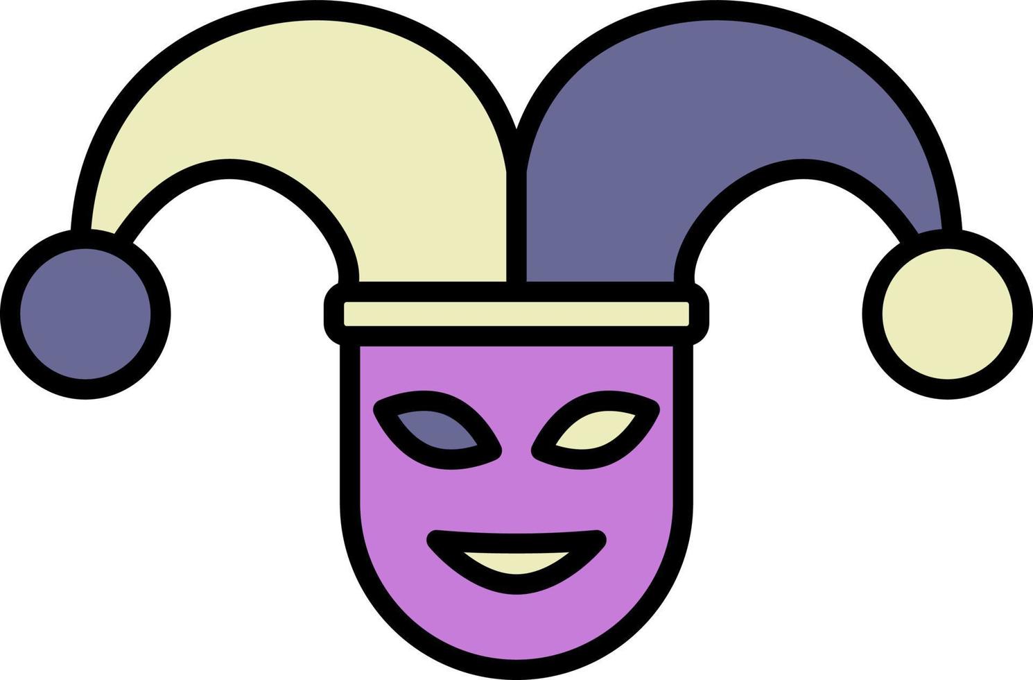 Mardi gras, joker color icon vector