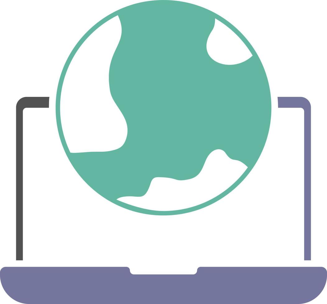 computer, global color icon vector