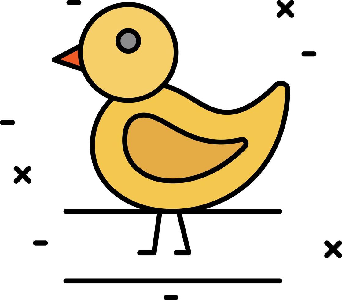 icono de color de pollo vector