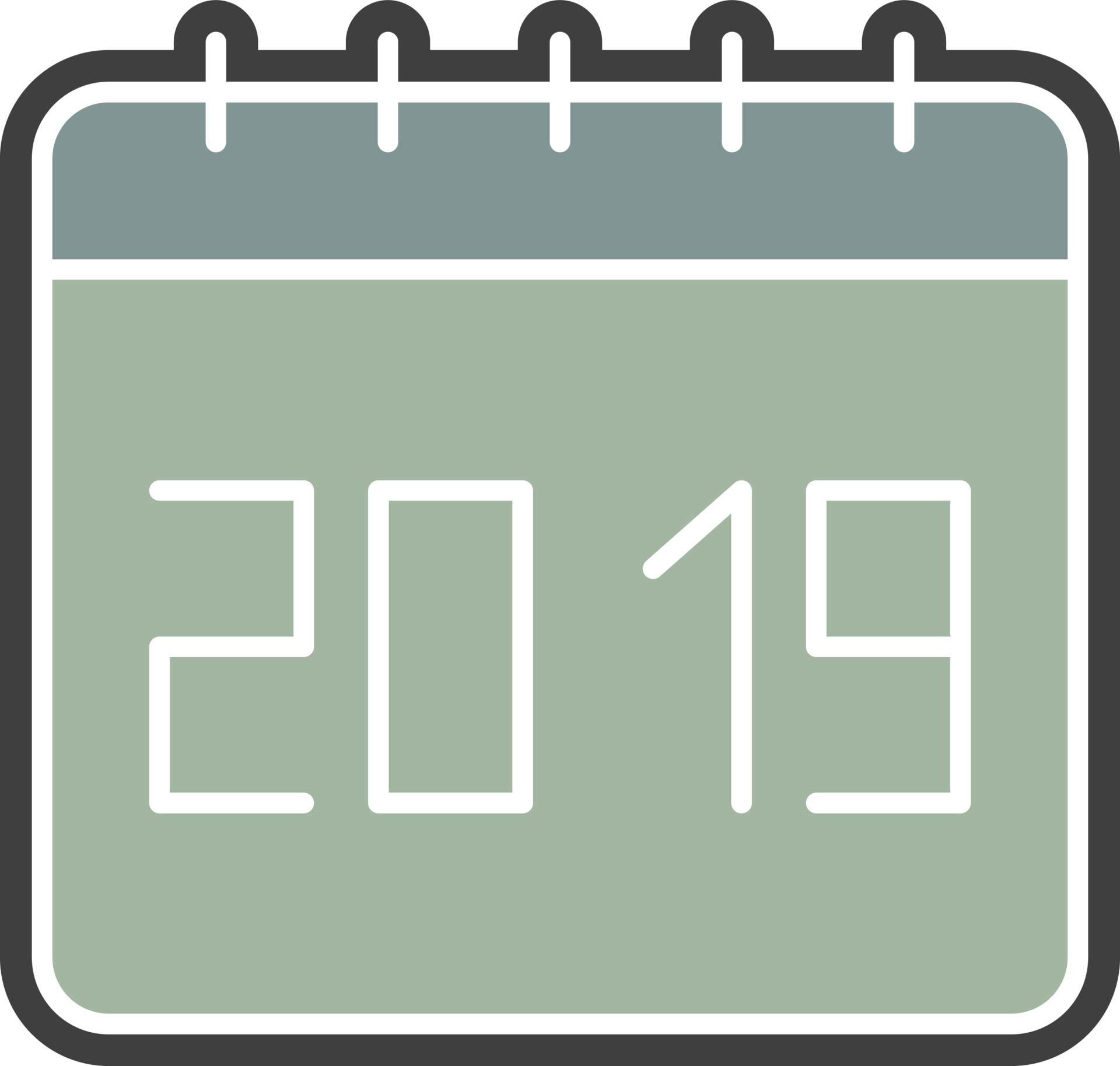 calendario icono de color 2019 14058145 Vector en Vecteezy