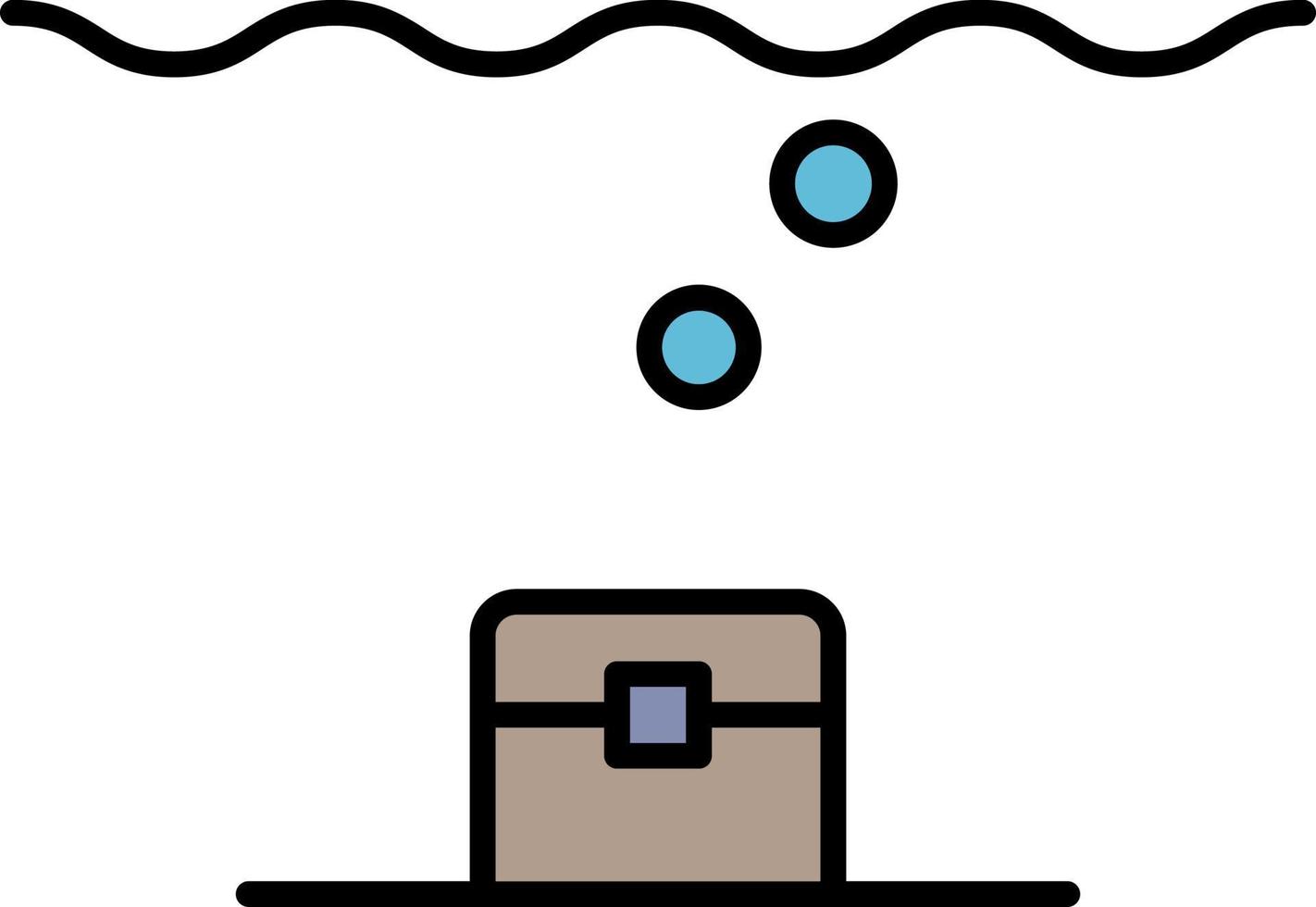 chest, sea color icon vector