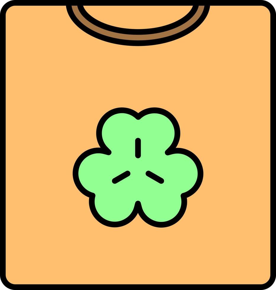 Sweater, shamrock color icon vector