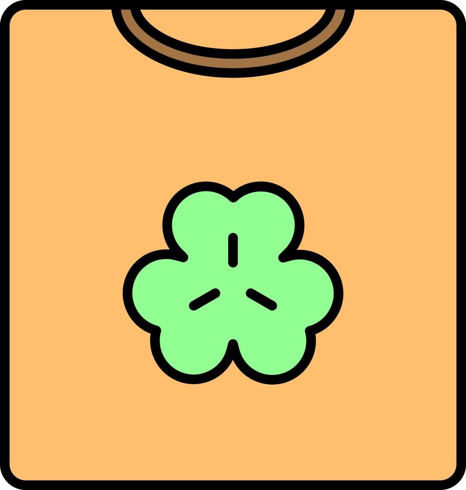 Sweater, shamrock color icon vector