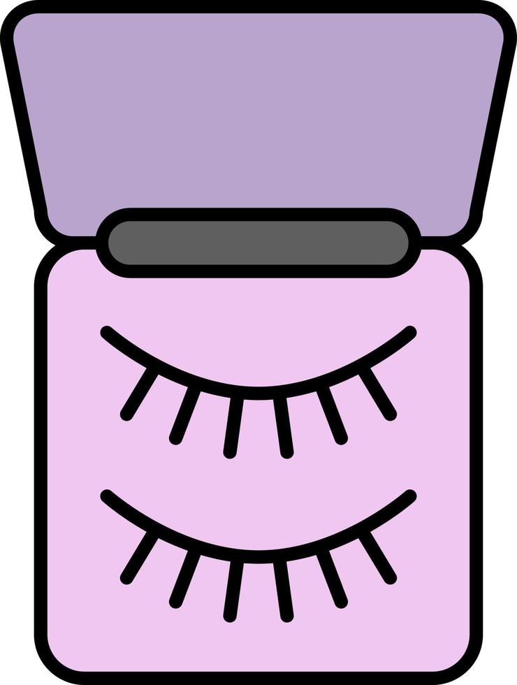 eyelashes color icon vector