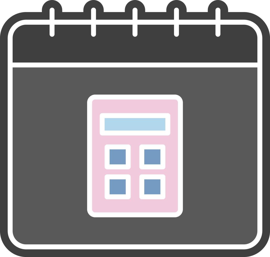 Calendar, calculator color icon vector