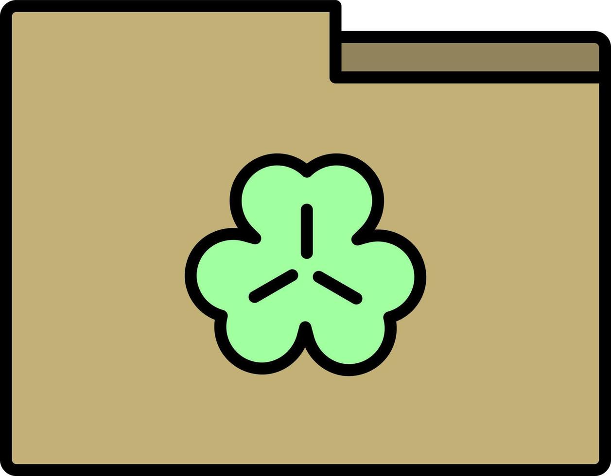 Folder, trefoil color icon vector