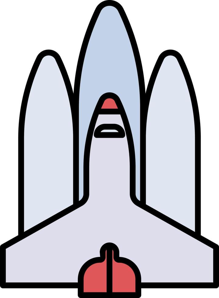 shuttle, space color icon vector