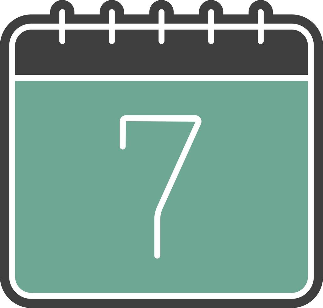 Calendar, 7 color icon vector