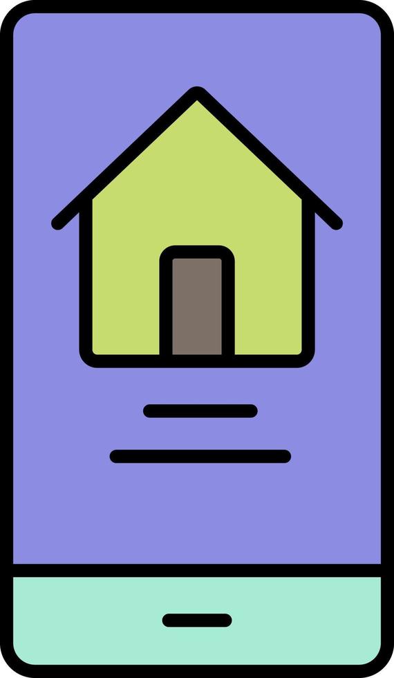 mobile, online, house color icon vector