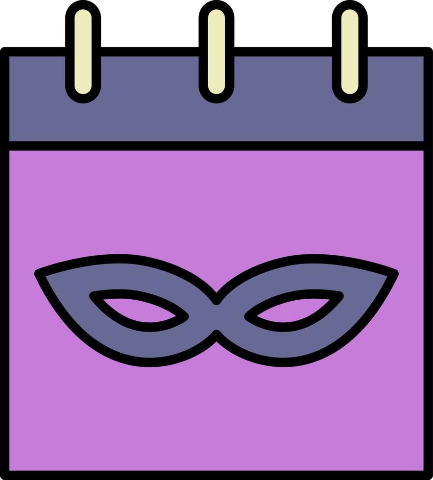 Mardi gras calendar mask color icon 14058302 Vector Art at Vecteezy