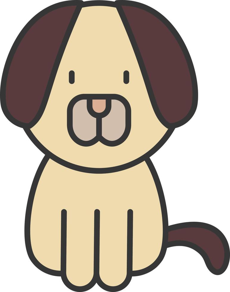 dog color icon vector