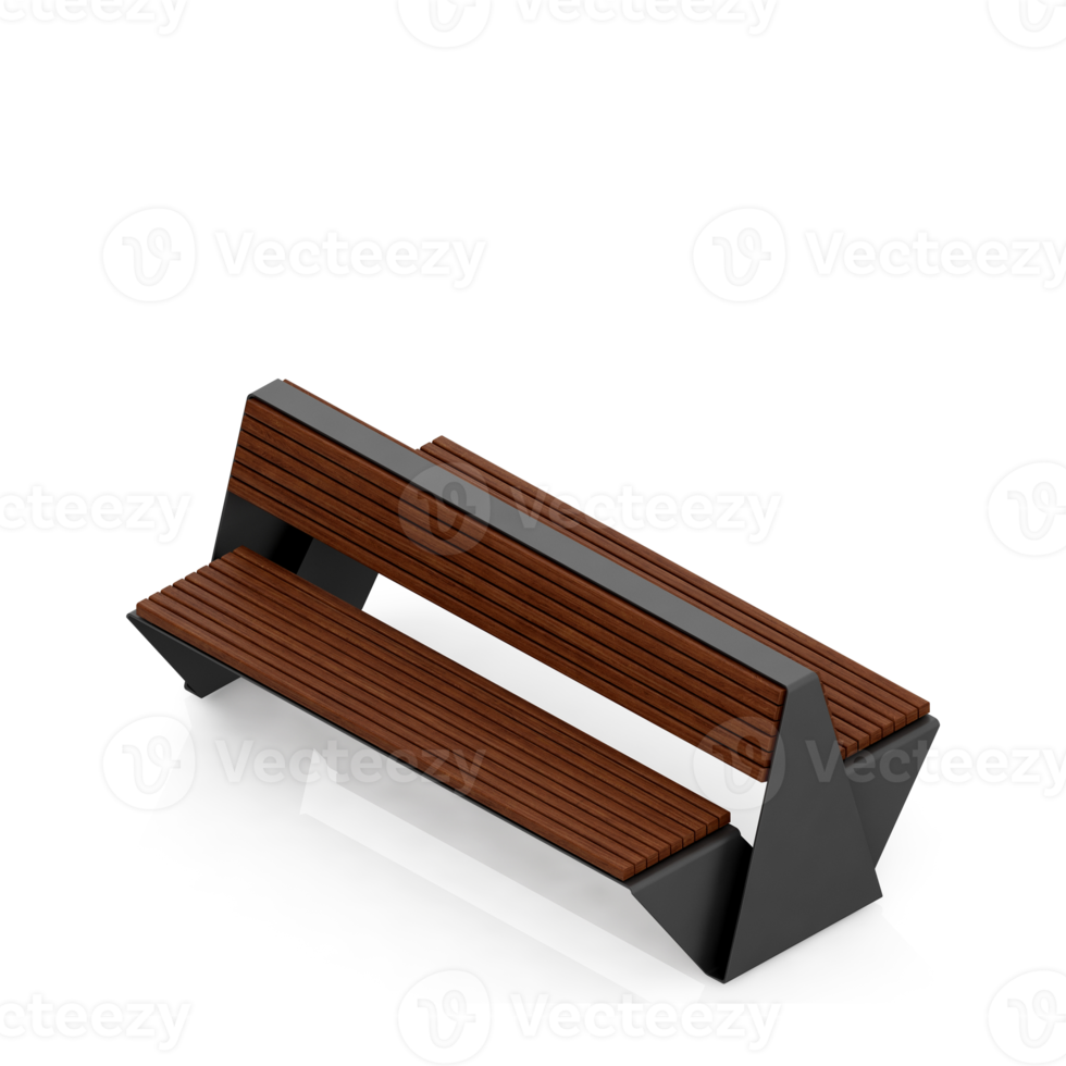 Isometric bench 3D render png