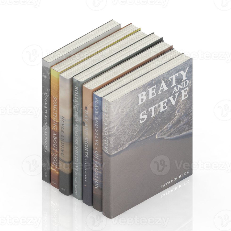 Isometric Books 3D render png