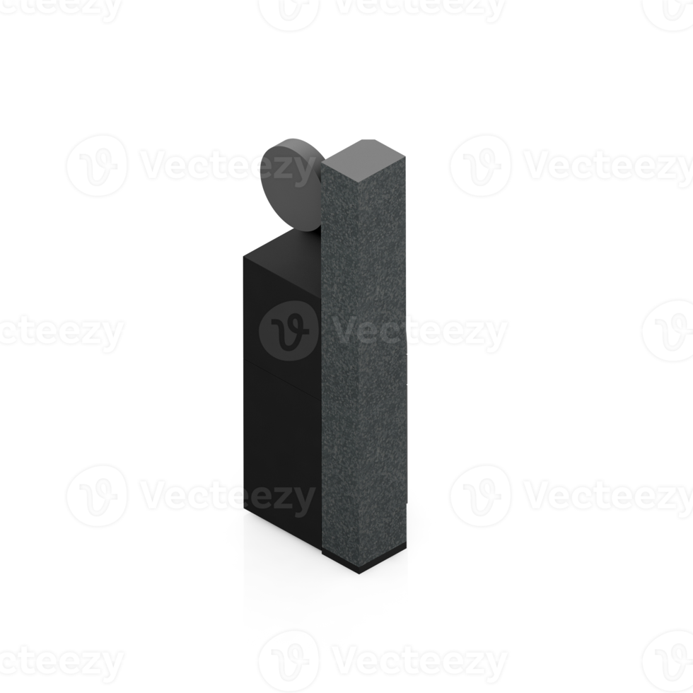 Isometric ATM 3D render png