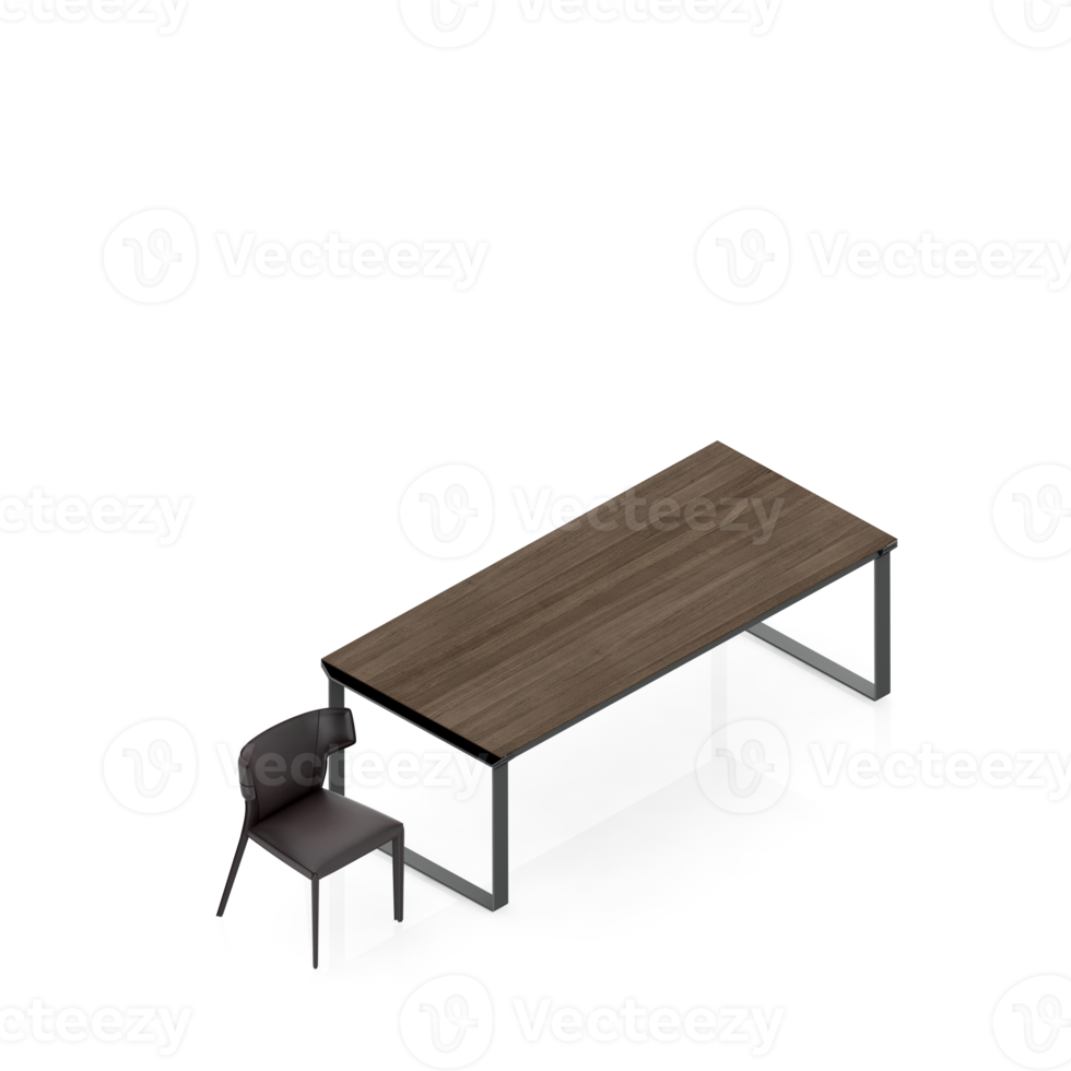 Isometric Table Set 3D render png