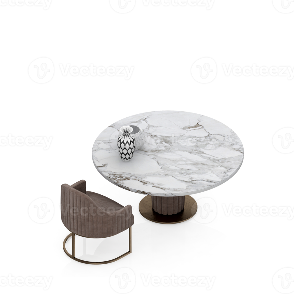 Isometric Table Set 3D render png
