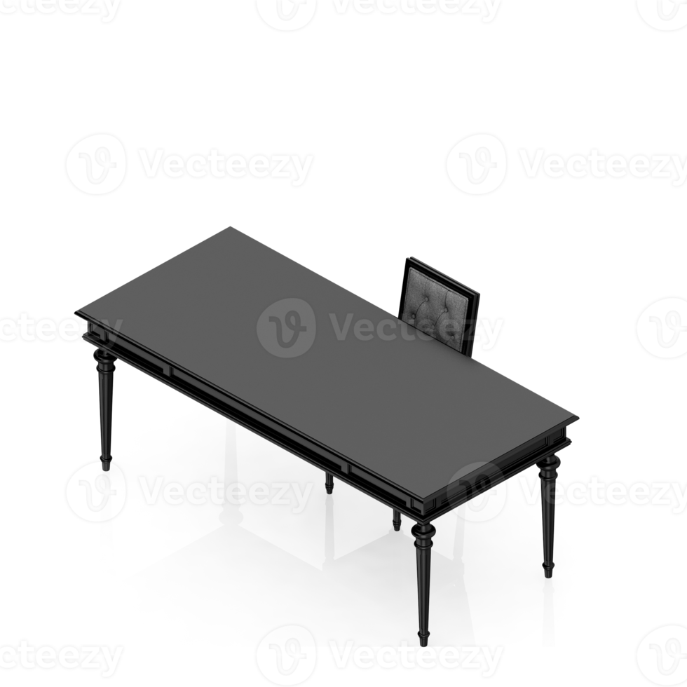 Isometric Table 3D render png