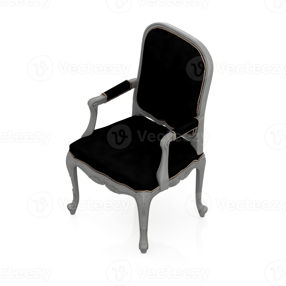 chaise isométrique rendu isolé 3d png