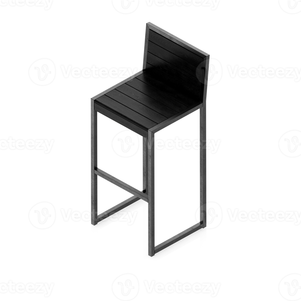 Isometric Chair 3D isolated rendering png