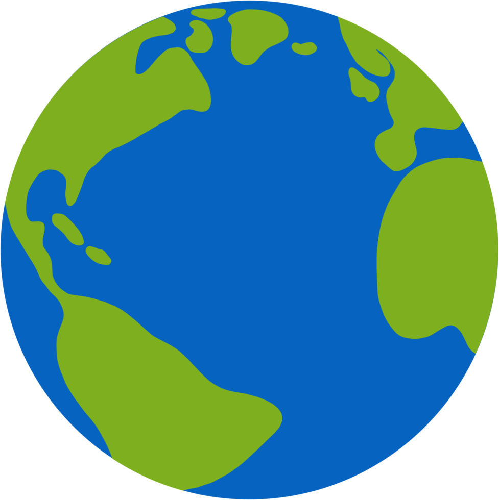 croquis de carte du monde à main levée sur le globe. png