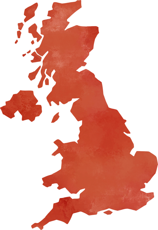 Free Watercolor Painting Of United - Watercolor Painting Of United Kingdom Map Free Png 