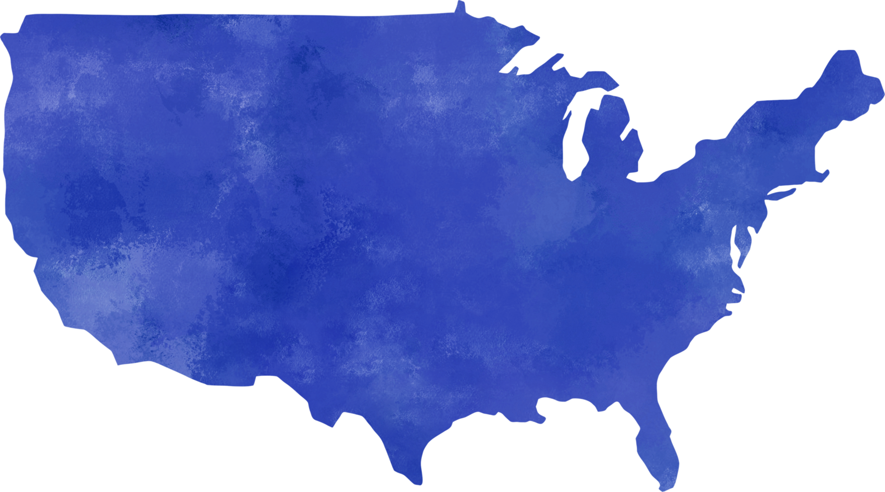 watercolor painting of usa map. png