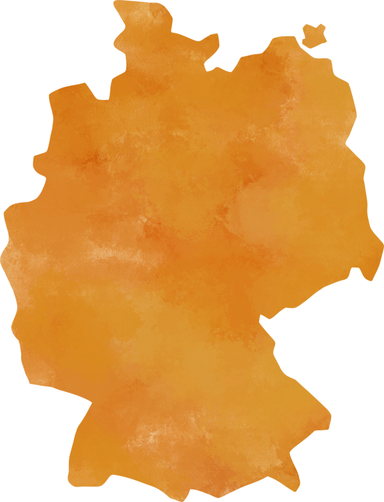 vattenfärg målning av Tyskland Karta. png