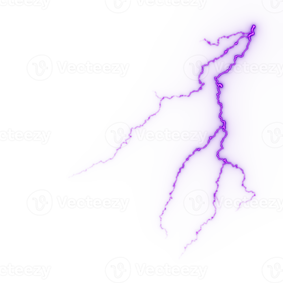 relâmpago, raio elétrico durante tempestade noturna, impacto, rachadura, flash de energia mágica png