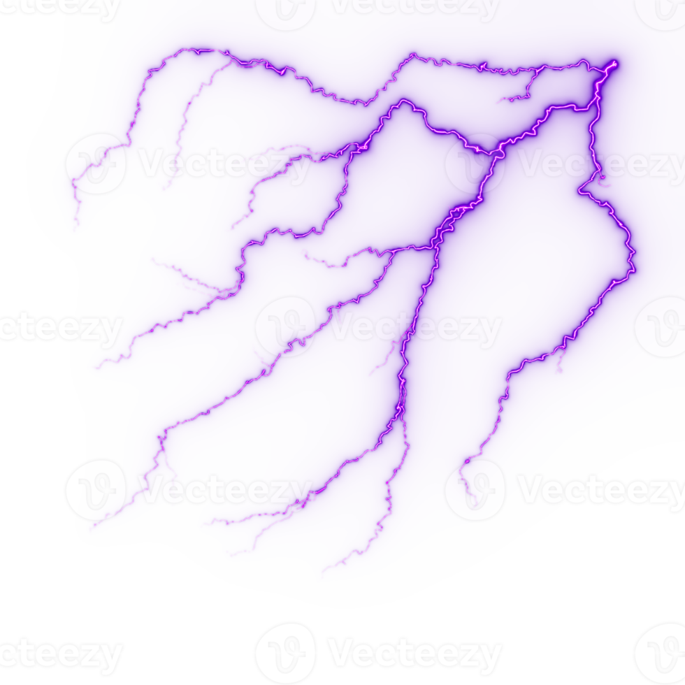 relámpago, golpe de rayo eléctrico durante la tormenta nocturna, impacto, grieta, destello de energía mágica png