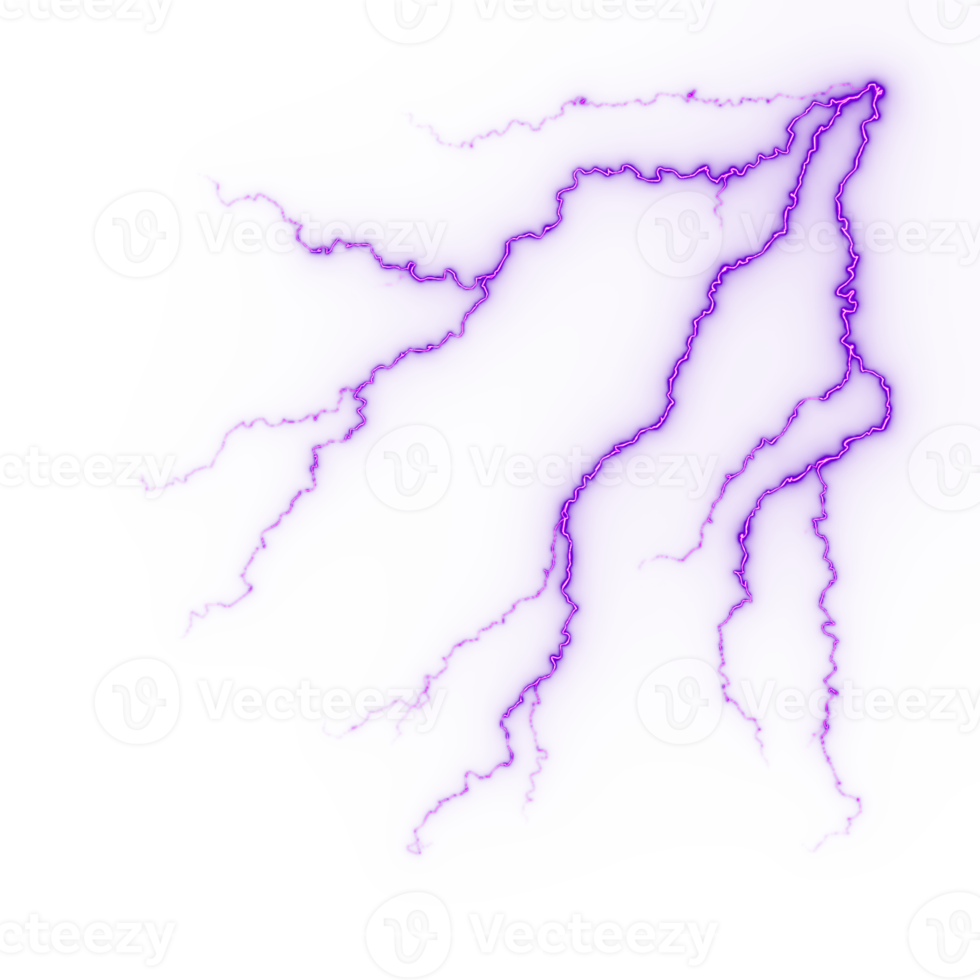 relâmpago, raio elétrico durante tempestade noturna, impacto, rachadura, flash de energia mágica png