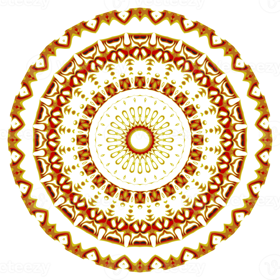 ornement de motif de mandala de fleurs png