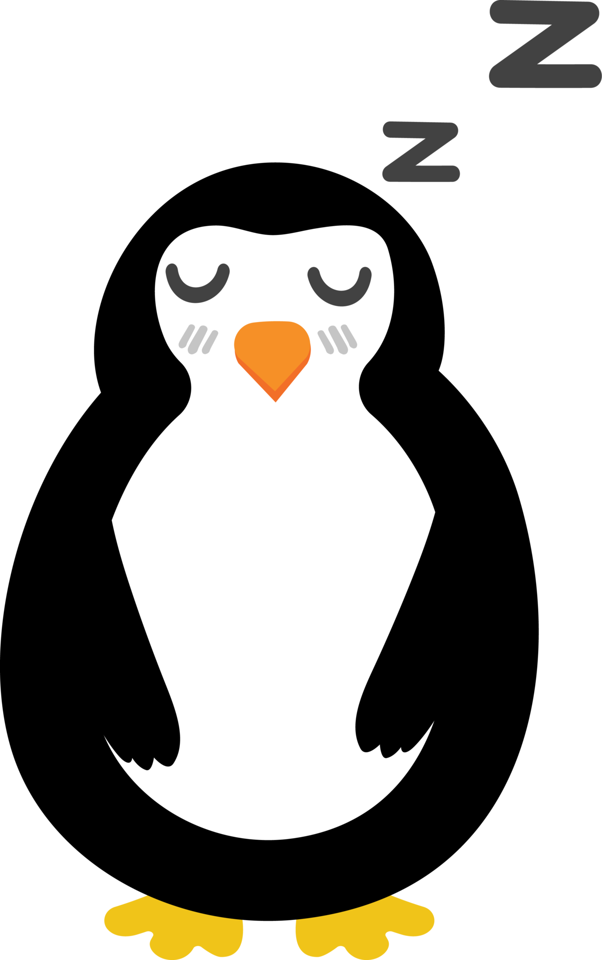 Free sleepy penguin cartoon character crop-out 14058767 PNG with  Transparent Background