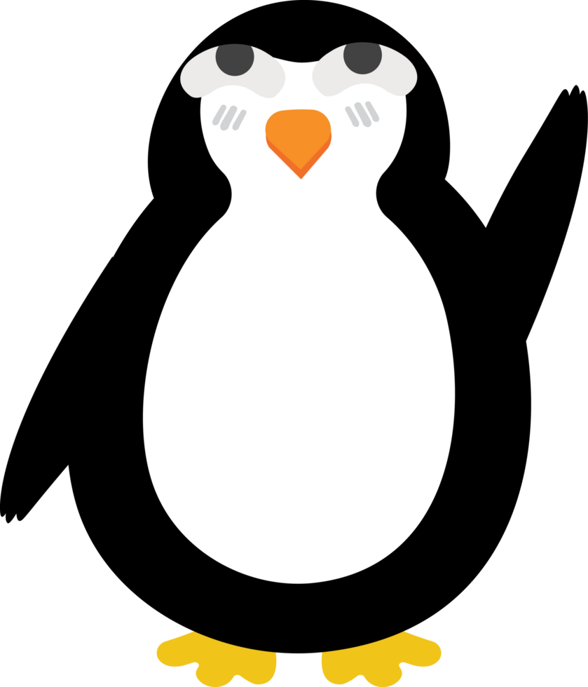 funny penguin cartoon character crop-out png