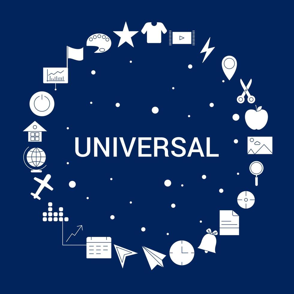 Creative Universal icon Background vector