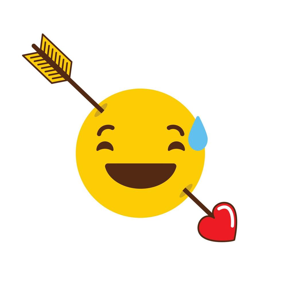 Laughing Emoji icon design vector