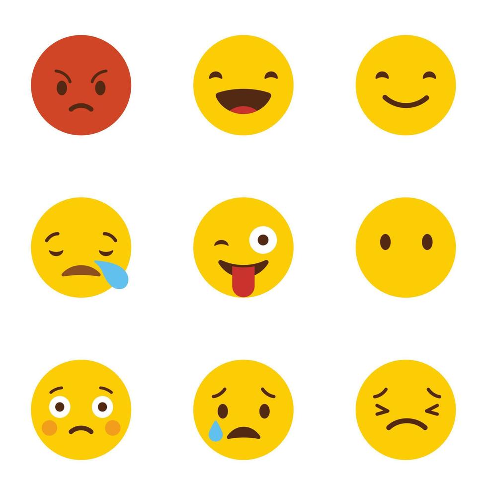 Emoji icon set design vector