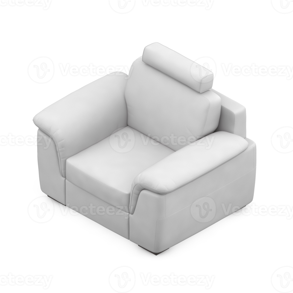 Isometric Armchair Isolated 3D render png