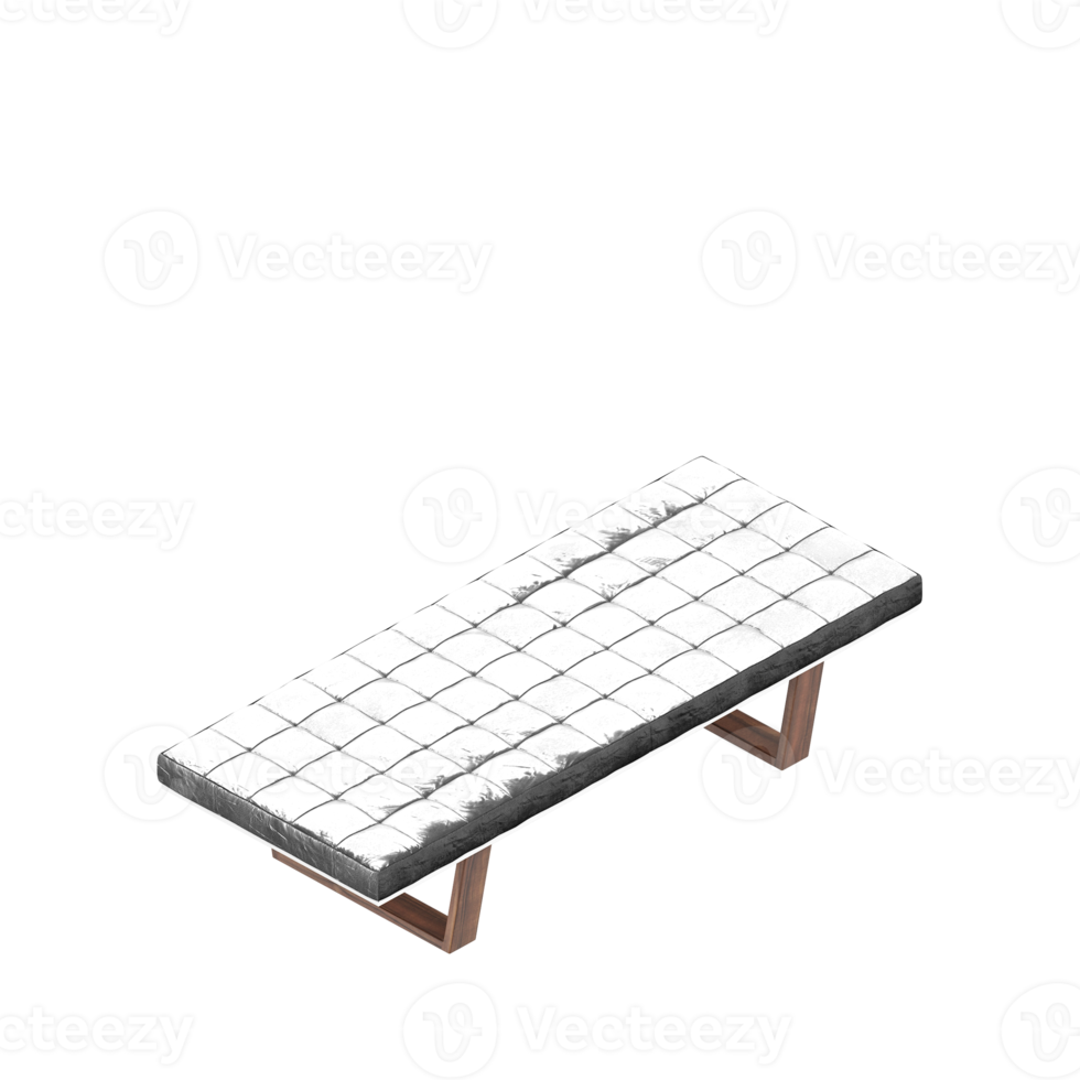 Isometric Table Set 3D render png
