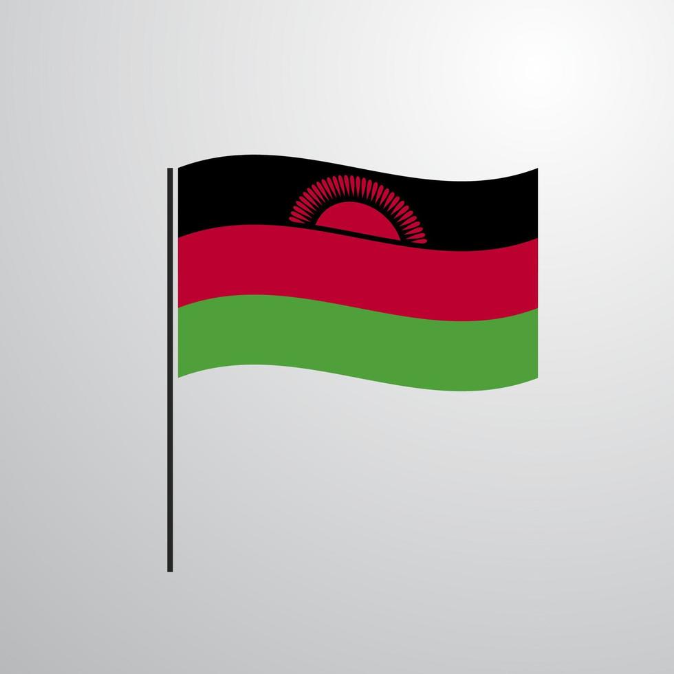 Malawi waving Flag vector