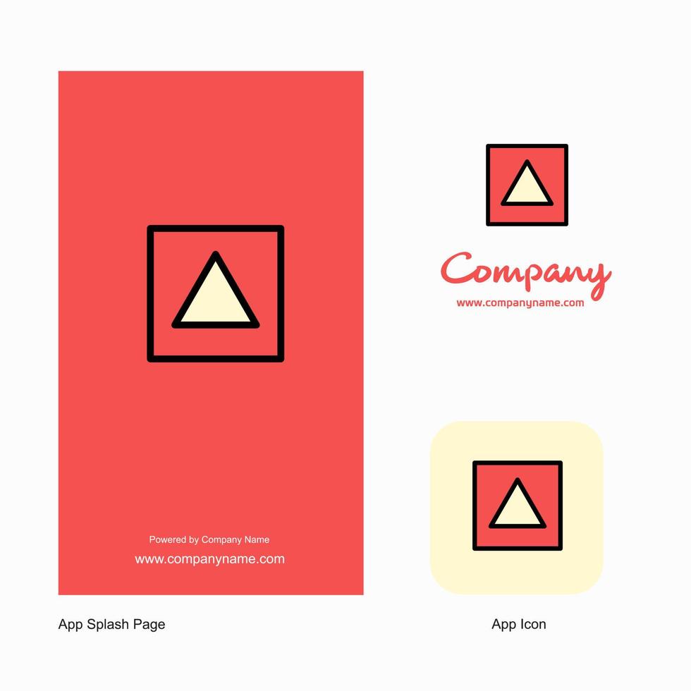 Traingle shape Company Logo App Icon and Splash Page Design Creative Business App Design Elements vector
