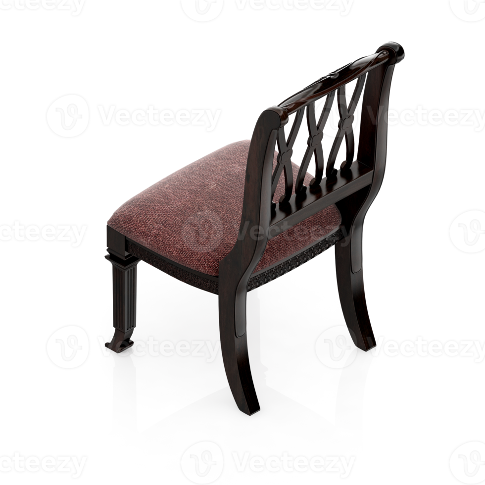 chaise isométrique rendu isolé 3d png