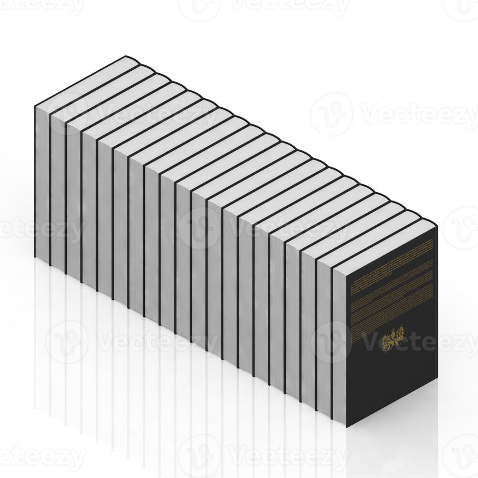 livros isométricos 3d renderização png