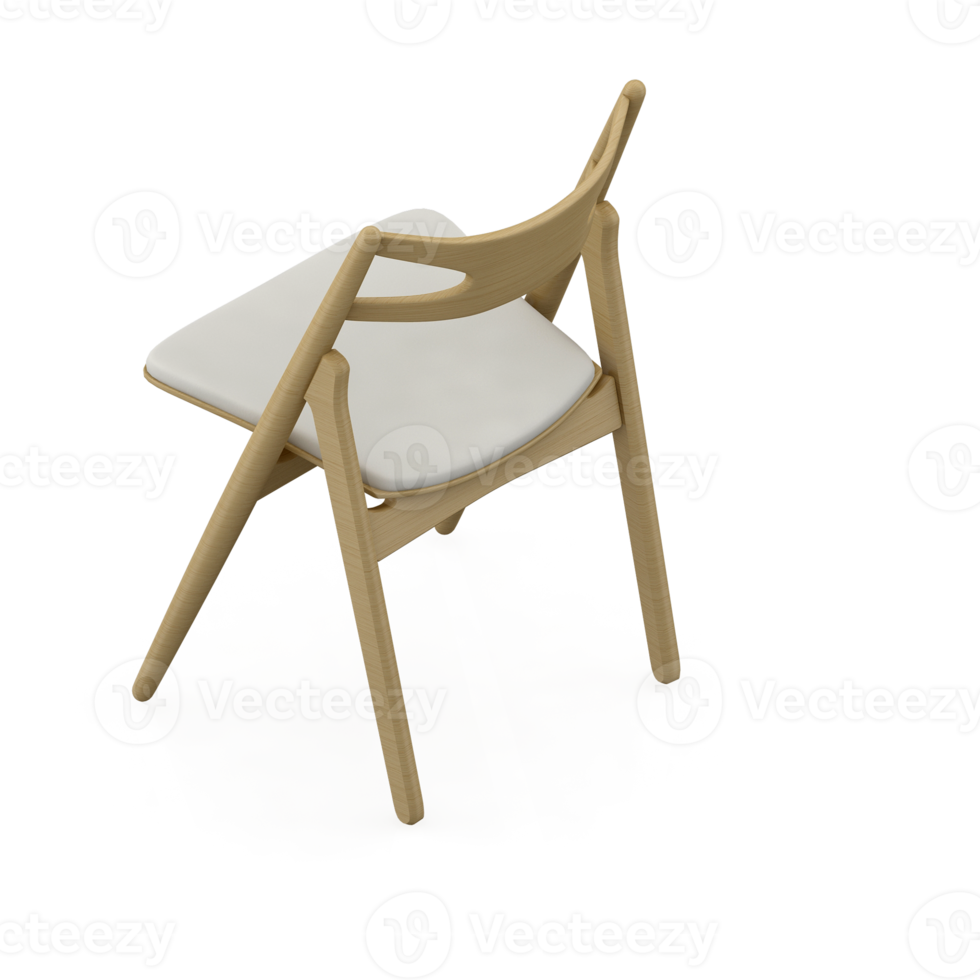 Isometric Chair 3D isolated rendering png